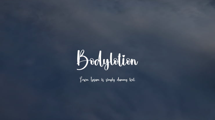 Bodylotion Font