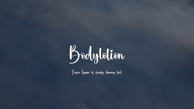 Bodylotion Font