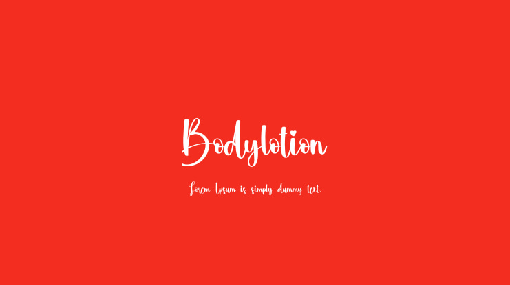 Bodylotion Font