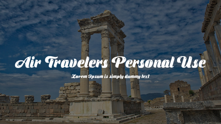 Air Travelers Personal Use Font Family