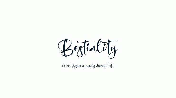 Bestiality Font