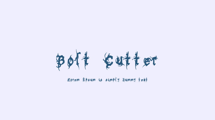 Bolt Cutter Font Family
