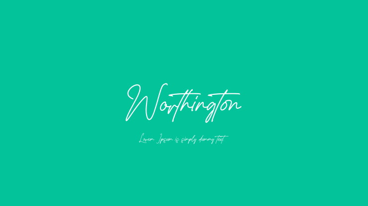 Worthington Font