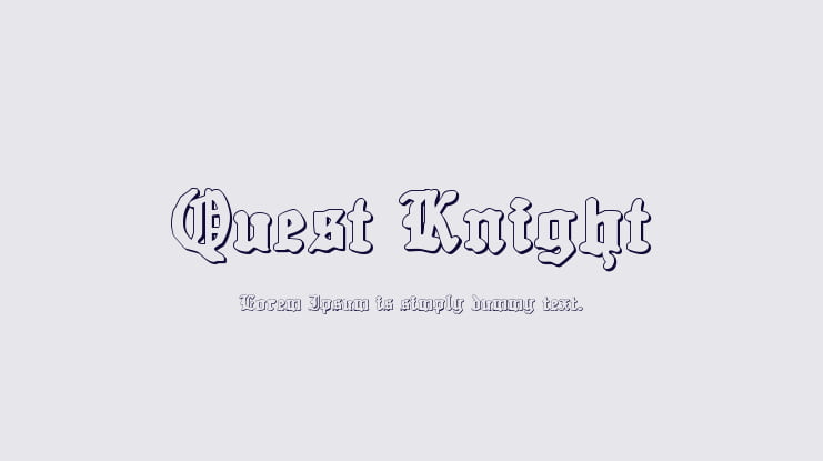Quest Knight Font Family