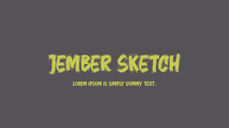 Jember Sketch Font