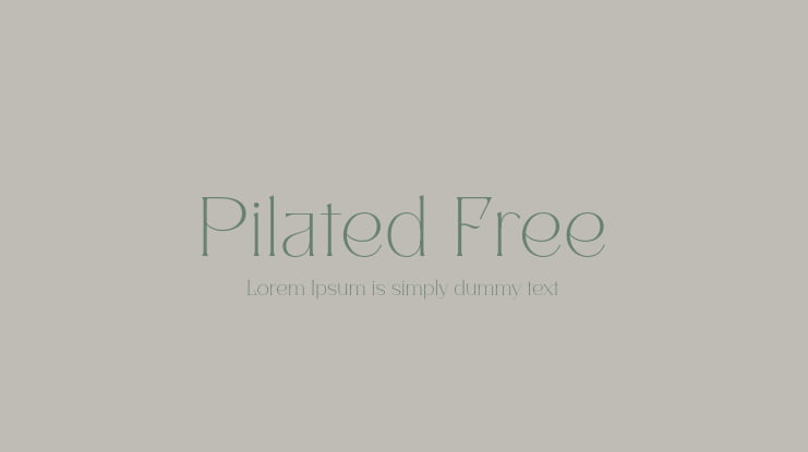 Pilated Free Font
