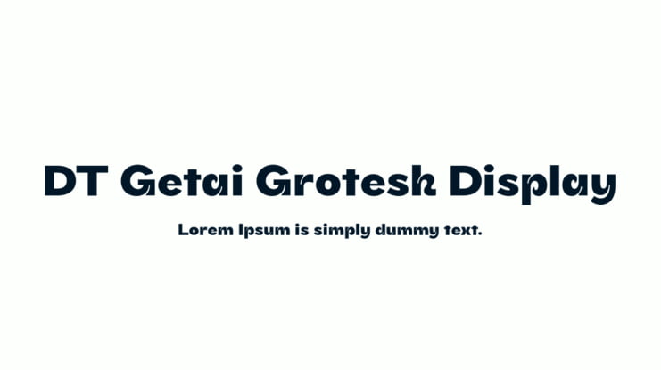 DT Getai Grotesk Display Font