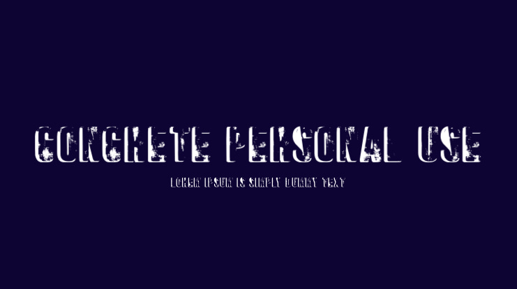 CONCRETE PERSONAL USE Font