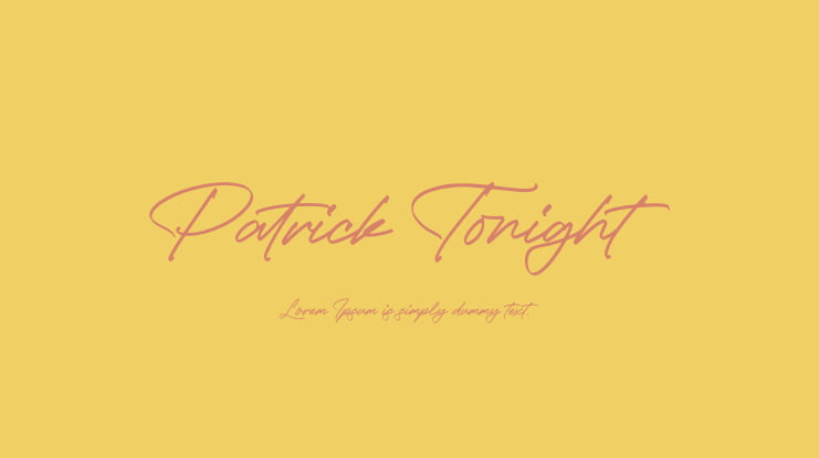 Patrick Tonight Font