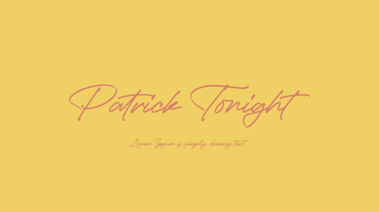 Patrick Tonight Font