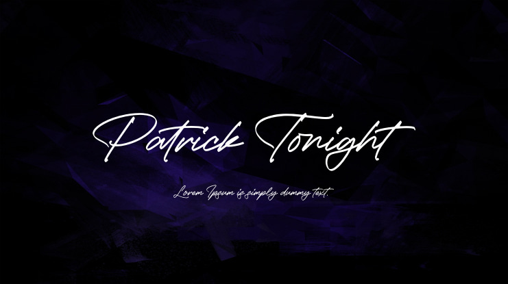 Patrick Tonight Font