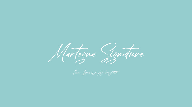 Mantogna Signature Font