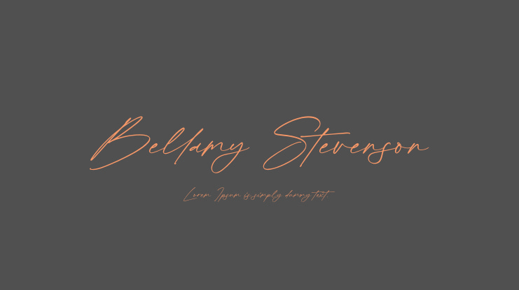 Bellamy Stevenson Font