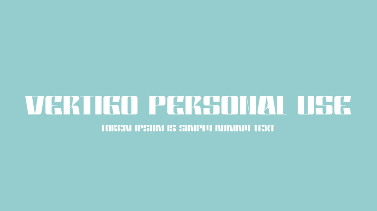 VERTIGO PERSONAL USE Font