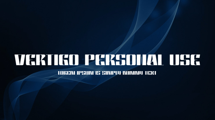 VERTIGO PERSONAL USE Font