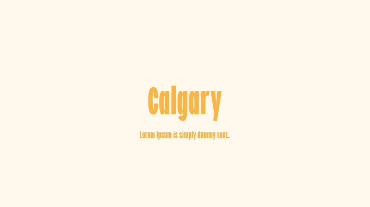 Calgary Font