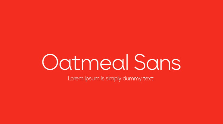 Oatmeal Sans Font