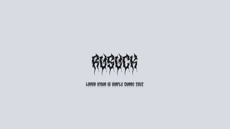 Rusuck Font