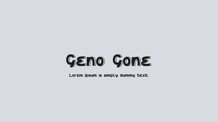 Geno Gone Font