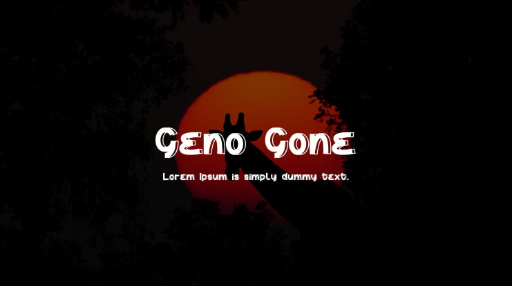 Geno Gone Font