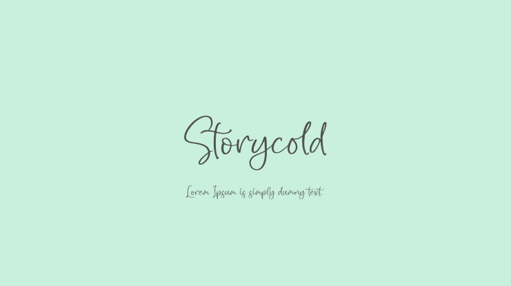 Storycold Font