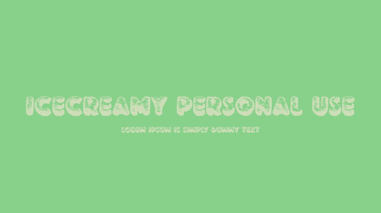 ICECREAMY PERSONAL USE Font
