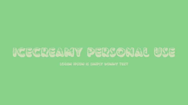 ICECREAMY PERSONAL USE Font