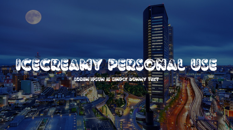 ICECREAMY PERSONAL USE Font