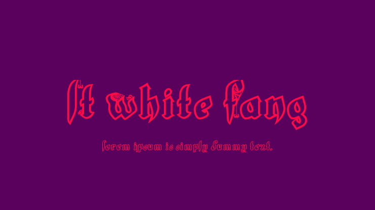 LT White Fang Font