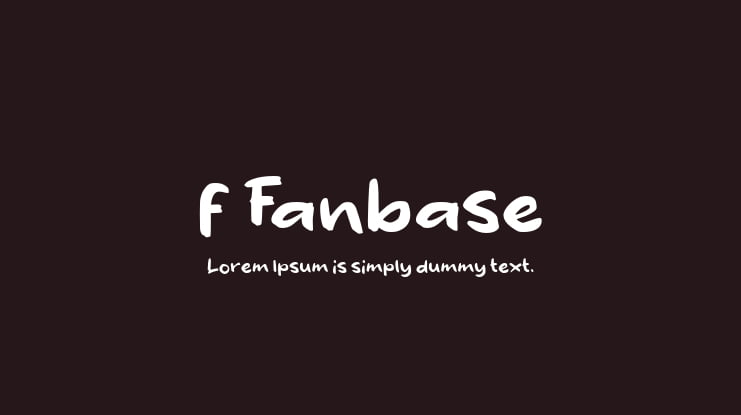 f Fanbase Font