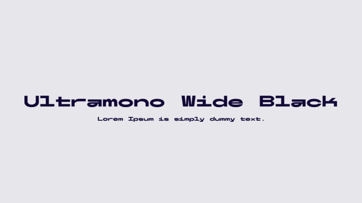 Ultramono Wide Black Font Family