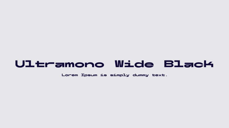 Ultramono Wide Black Font Family