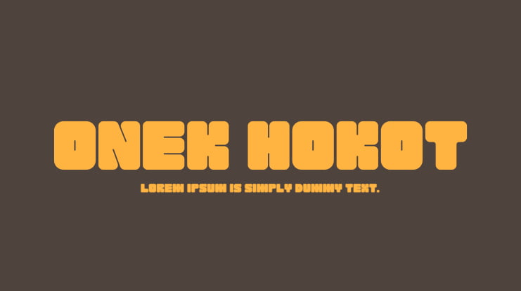 Onek Hokot Font