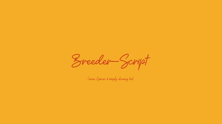 Breeder-Script Font