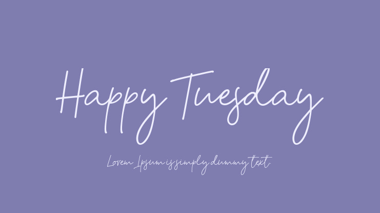 Happy Tuesday Font