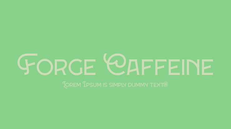 Forge Caffeine Font