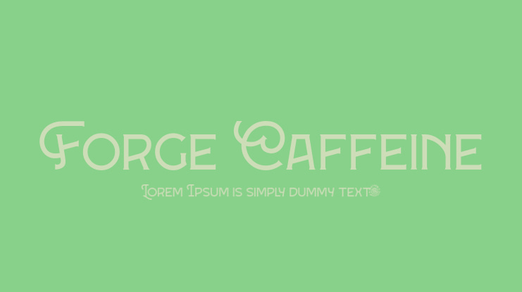 Forge Caffeine Font