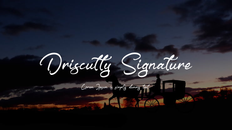 Driscutty Signature Font