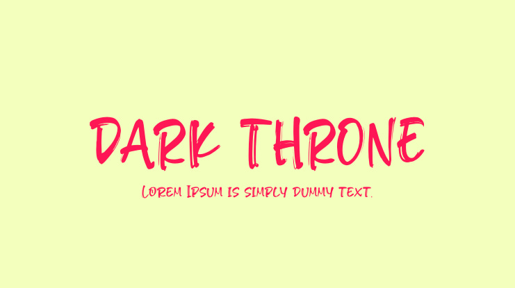 DARK THRONE Font