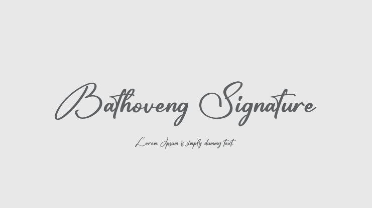 Bathoveng Signature Font