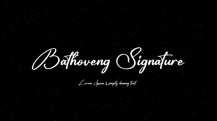 Bathoveng Signature Font
