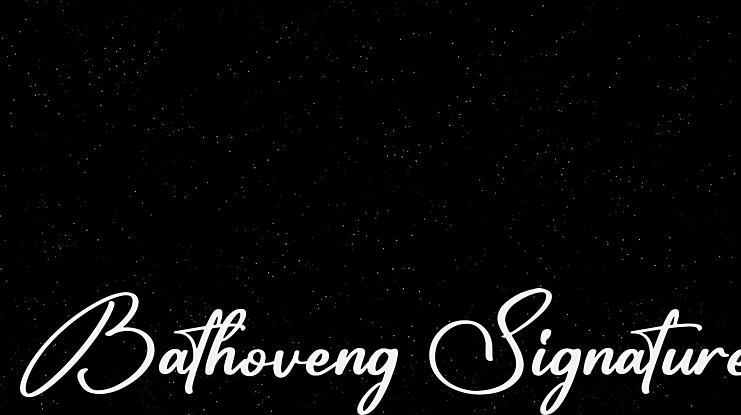 Bathoveng Signature Font