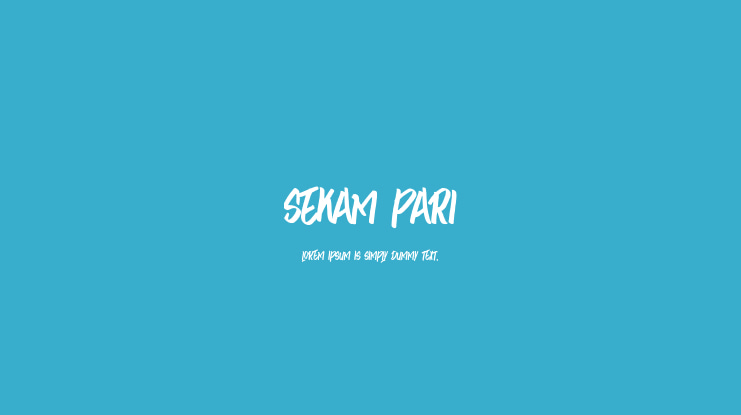 SEKAM PARI Font