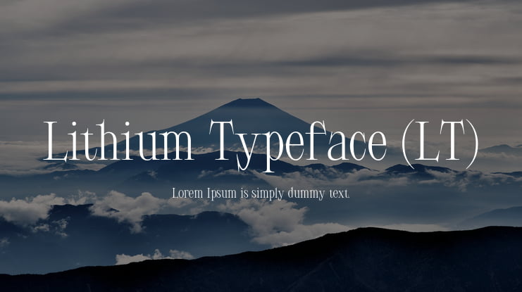 Lithium Typeface (LT) Font