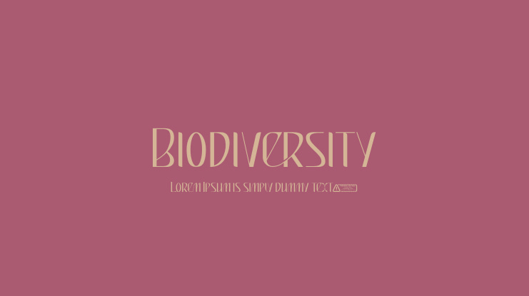 Biodiversity Font
