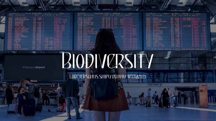 Biodiversity Font