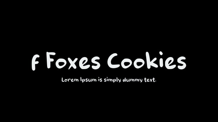 f Foxes Cookies Font