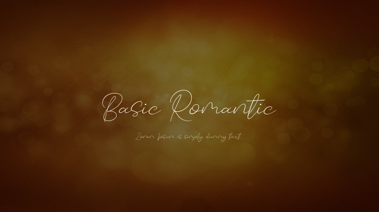Basic Romantic Font