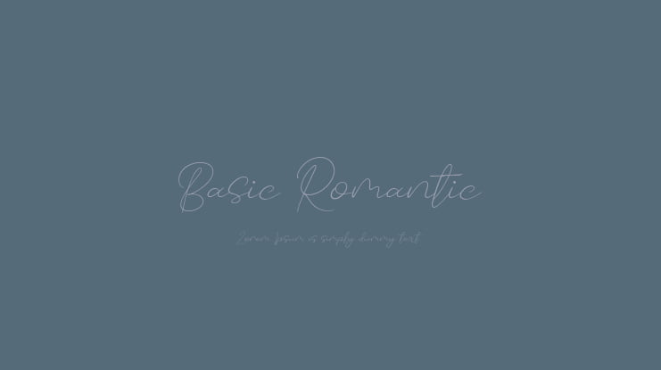 Basic Romantic Font
