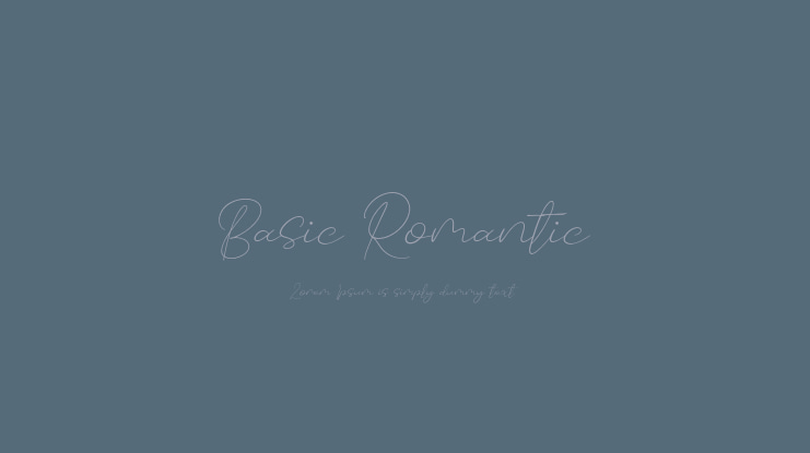 Basic Romantic Font